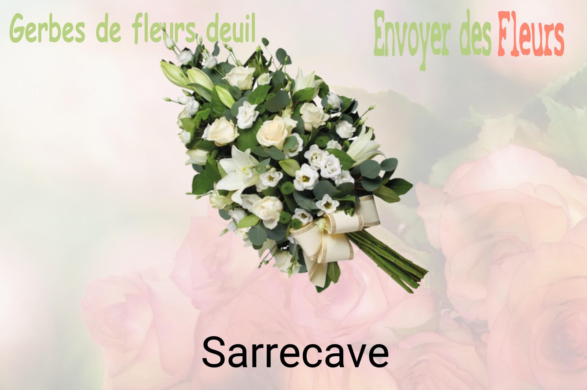 Gerbe de fleurs de deuil livrée à Sarrecave